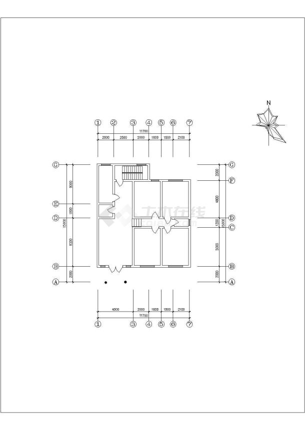 苏州市金枫林山庄单层砖混结构私人住宅楼建筑设计CAD图纸-图一