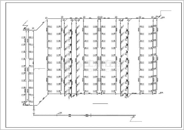 高层办公楼采暖通风系统设计施工CAD图（高地区散热器供暖）-图二