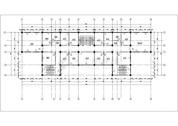 4465.00㎡ 六层框架行政办公楼毕业设计（含计算书，建筑结构图）-图二