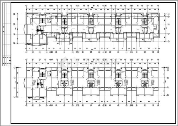 徐州万丽华苑小区6层砖混结构商住楼建筑设计CAD图纸（1层商用/含阁楼）-图二
