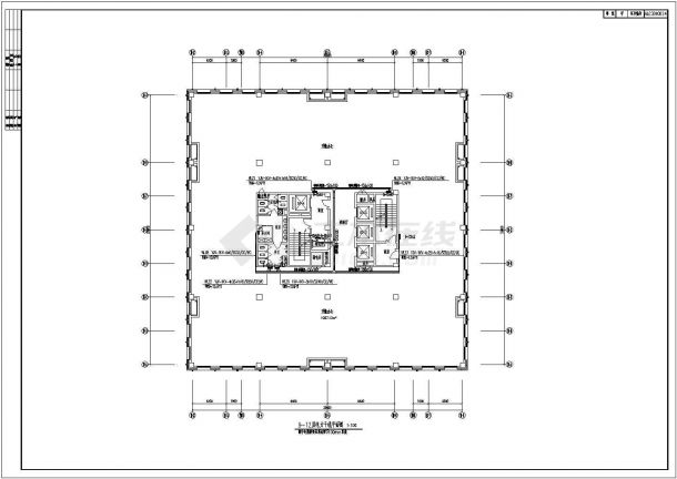 某14684㎡经贸中心高层办公楼全套电气施工CAD图纸-图二