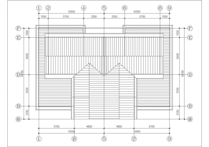 深圳市锦郎花园小区283平米3层框混结构双拼别墅平立面设计CAD图纸_图1