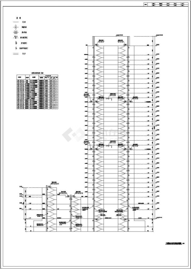 某超高层办公楼暖通空调全套系统设计施工CAD图-图一