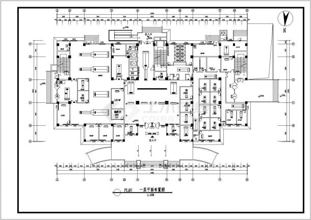 [重庆]多层办公楼集中空调系统设计施工设计CAD图纸-图一