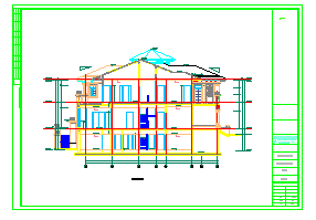 上海某豪华别墅设计施工CAD图纸_图1