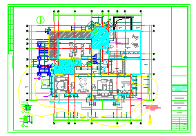 上海某豪华别墅设计施工CAD图纸-图二