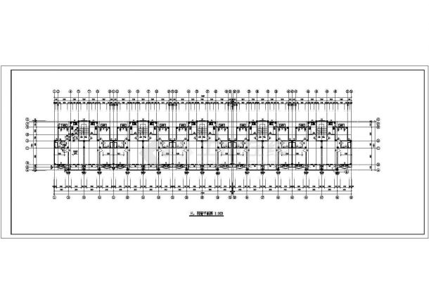 大连市金科花园小区4400平米6层砖混结构组合式住宅楼建筑设计CAD图纸-图二