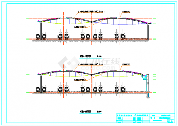 呼和浩特市火车站详细cad施工设计图-图一