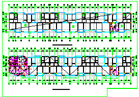 经典型底框住宅建筑cad施工结构设计图-图二