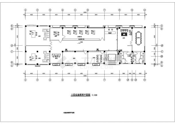 某1497.6平米三层办公楼全套电气施工图纸（三级负荷）-图二