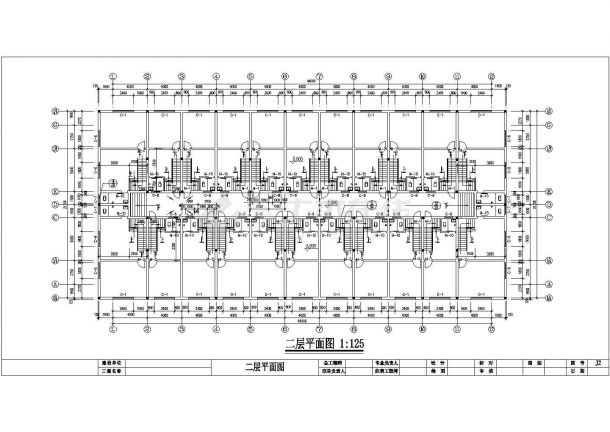 汉中市某服装批发市场3层砖混结构民居商住楼建筑设计CAD图纸-图二