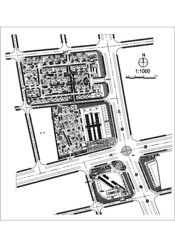 烟台市建福西路华阳世家居住区总平面规划设计CAD图纸-图一