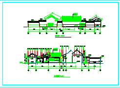 四合院住宅建筑cad方案施工图-图一