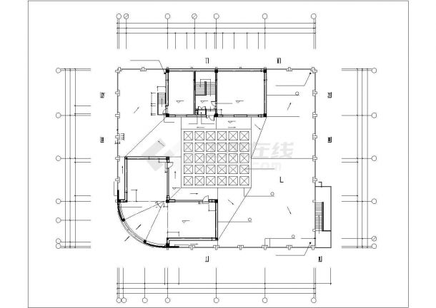 北京市丰台区某国有单位4层砖混结构办公楼全套平面设计CAD图纸-图二