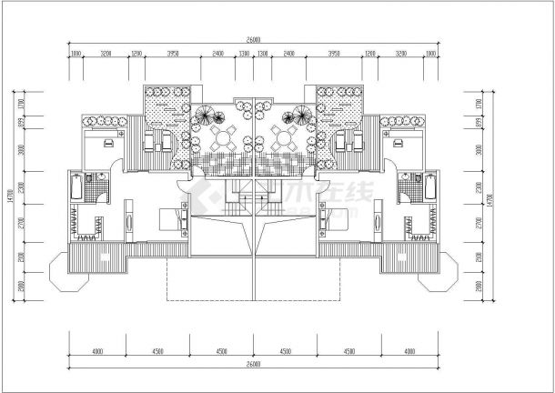 安康市颐安花园小区6层砖混结构住宅楼全套平面设计CAD图纸-图一
