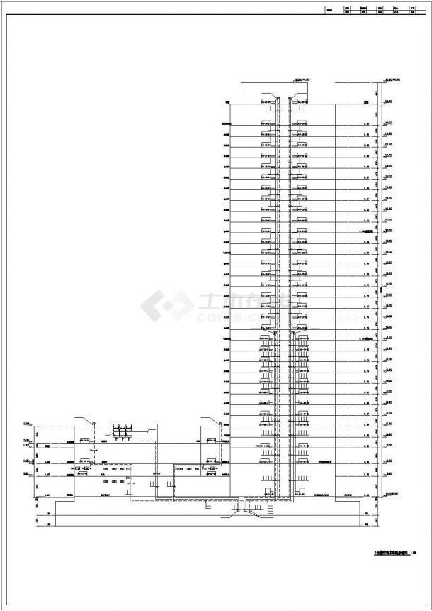 超高层办公楼暖通空调全套系统设计施工CAD图纸-图一