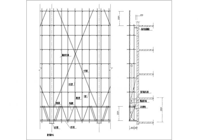 某剪力墙电动外架图CAD全套平立面_图1