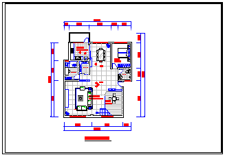 两层跃层户型室内装修cad施工设计方案图_图1