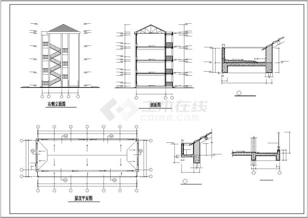 1229㎡四层教学楼建筑施工图（含设计总说明）-图二