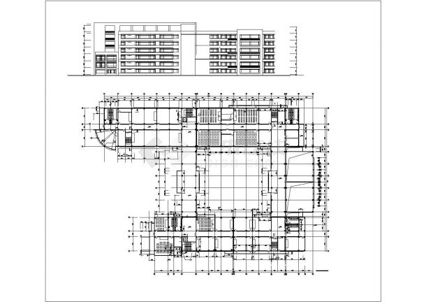 北京大学教学楼设计建筑施工cad图纸，共九张-图二