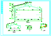 某24米跨门式刚架轻型房屋钢结构厂房整套cad施工设计图