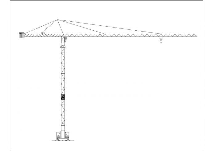某塔吊立面图CAD平面构造设计_图1