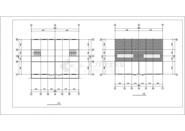 厦门某村镇320平米双层混合结构单体乡村别墅建筑设计CAD图纸（含阁楼）-图二