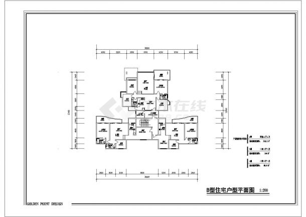 上海兰福花园小区经典热门平面户型设计CAD图纸（8张/含一套3层别墅图）-图一