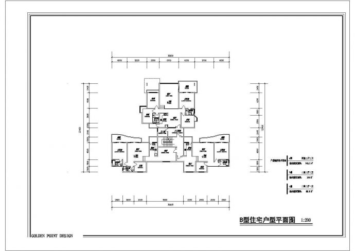 上海兰福花园小区经典热门平面户型设计CAD图纸（8张/含一套3层别墅图）_图1