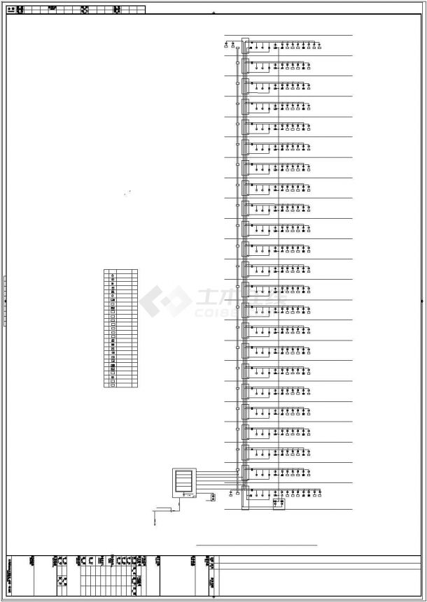 某高层办公楼配电设计cad全套强弱电系统施工图（含设计说明）-图一