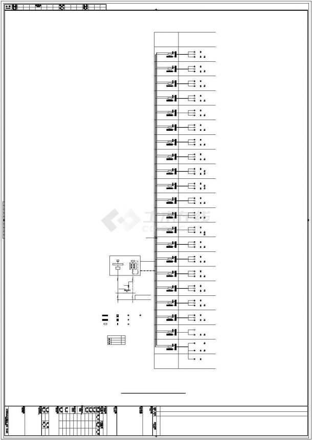 某高层办公楼配电设计cad全套强弱电系统施工图（含设计说明）-图二