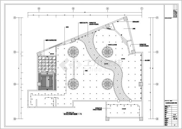 某400平米洗浴中心CAD室内设计平面装修图-图一
