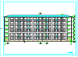 某厂区宿舍楼工程设计建筑CAD图纸-图一
