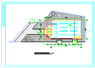某超市建筑CAD设计平立面图纸带效果图-图二