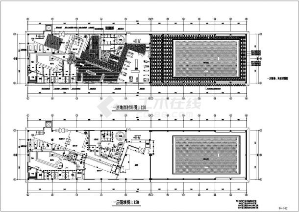 某酒店桑拿游泳馆CAD建筑设计完整施工图-图二