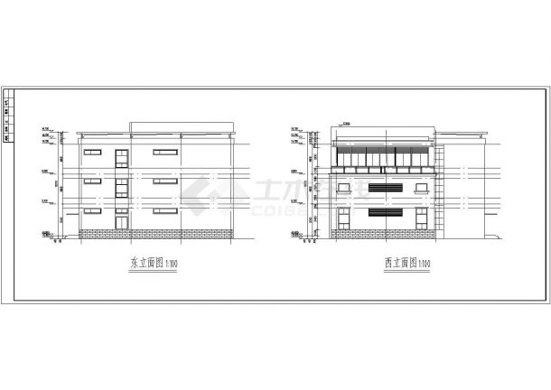 长80米 宽24米 3层厂房建筑设计施工图-图二