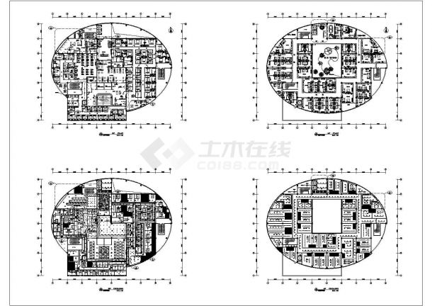 某洗浴会所CAD平立面施工设计图纸-图二