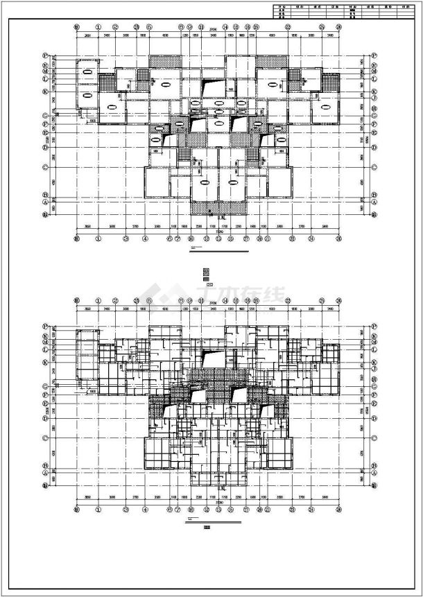 某地区住宅建筑结构设计施工CAD图纸-图二