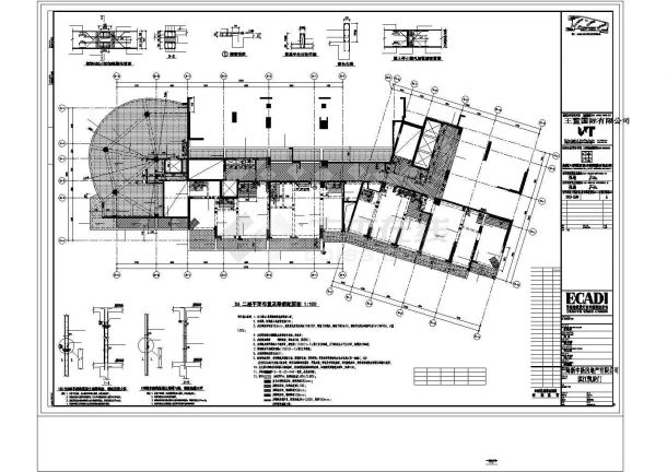 某地区公寓式办公楼建筑结构设计施工CAD图纸-图二