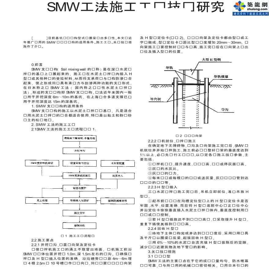 SMW工法施工工艺技术研究-图一