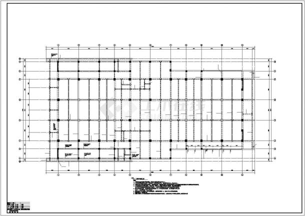某地区报告厅建筑结构设计施工CAD图纸-图一