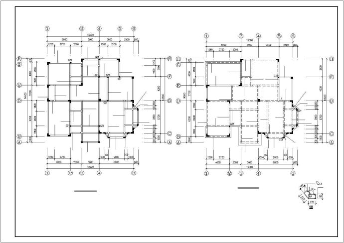 某地区中式别墅建筑结构设计施工CAD图纸_图1