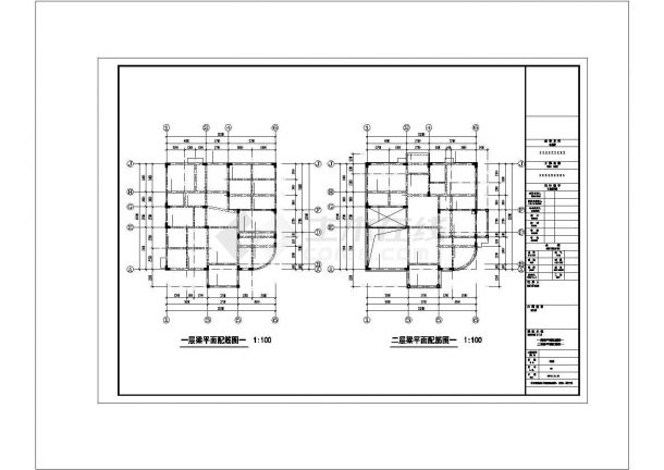 某地区欧式经典别墅建筑结构设计施工CAD图纸-图一