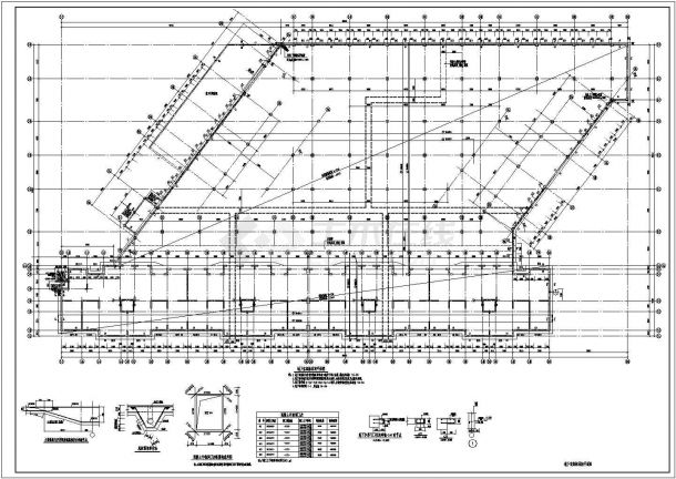 某地短肢剪力墙小高层办公楼结构设计施工CAD图-图二