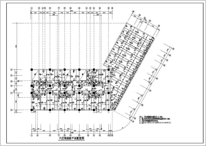 某地高层办公楼框架结构设计施工CAD图_图1