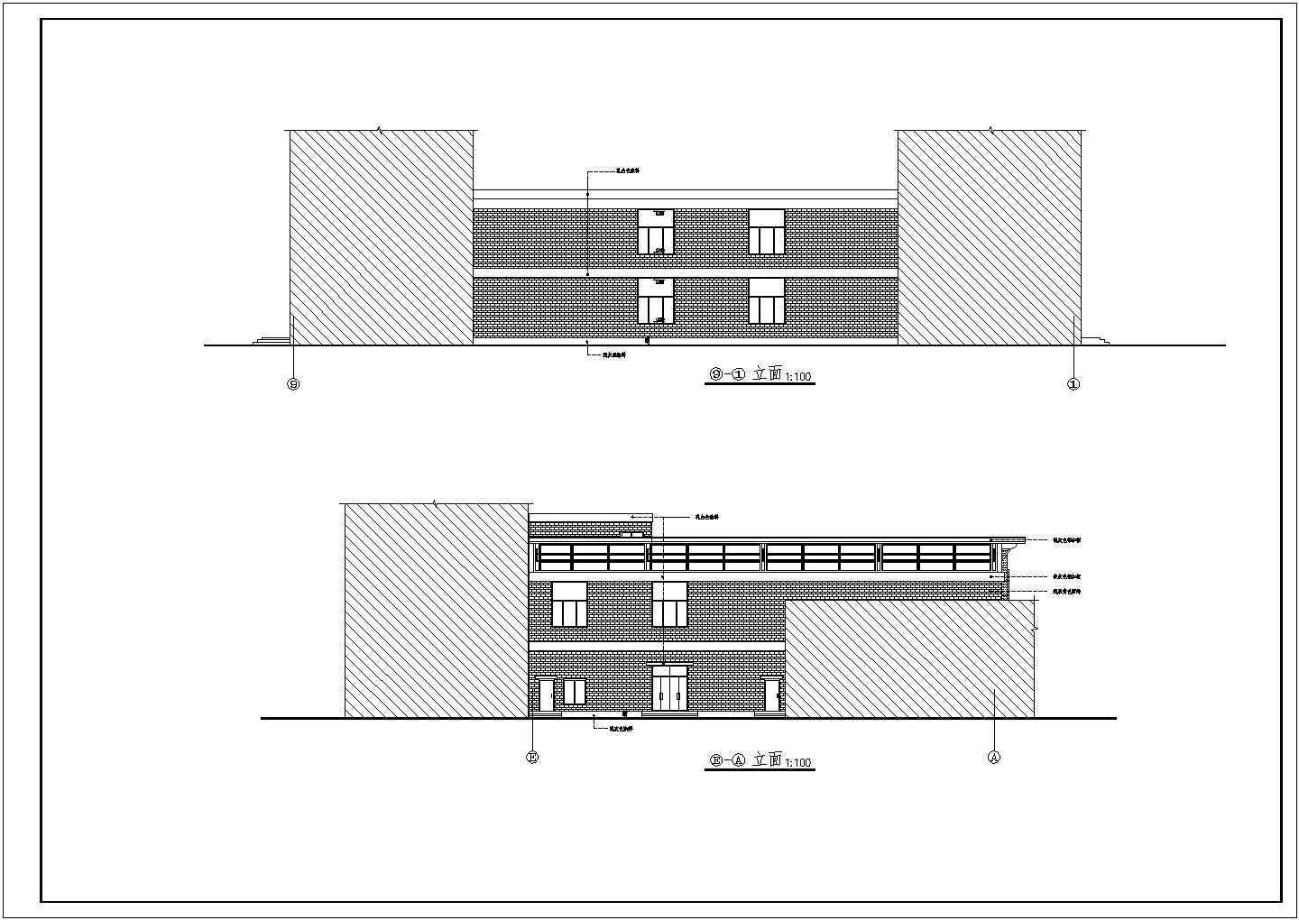 某长51.44米宽30.7米二层小超市CAD大样完整建筑设计图