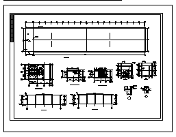 某钢结构厂房建筑施工设计cad图纸