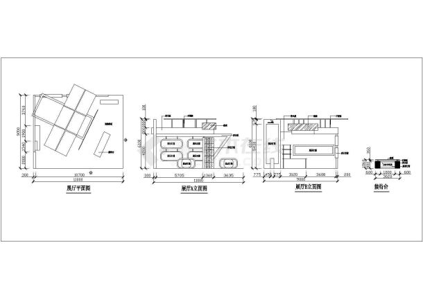 某科技公司展厅CAD详细完整构造图-图一