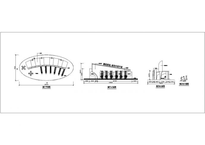 某船舶展厅CAD平立面设计图_图1