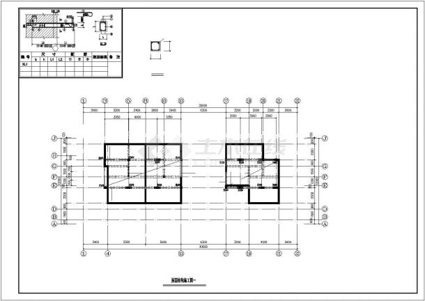 某地区多层底框结构商住楼设计施工CAD图纸-图二